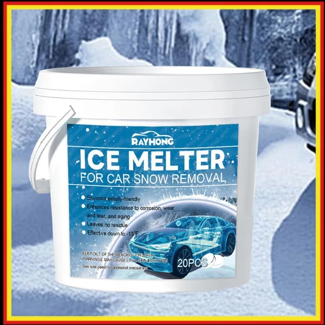 DRIVEWAY DEICER ICE Snow Melter Deicer Tablets for Car Windshields Snow