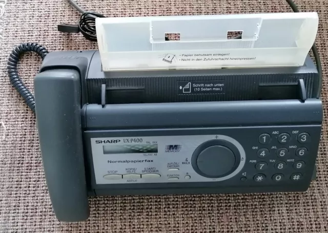Faxgerät mit Telefon Sharp UX-P400, Farbe: grau.