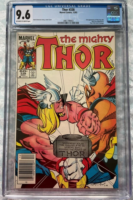 Marvel 1983 The Mighty Thor 338 CGC 9.6 NM Newsstand(See HI-RES PICS) 3861798003