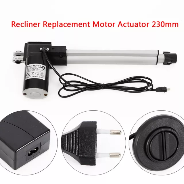 New 6000N 1320 lbs Electric Linear Actuator 230mm Stroke DC 24V Motor Heavy Duty