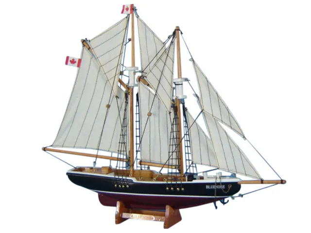 Wooden Bluenose Model Sailboat Decoration 17""