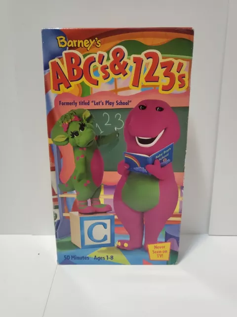 Barneys Abcs And 123s Lets Play School Vhs 1999 799 Picclick