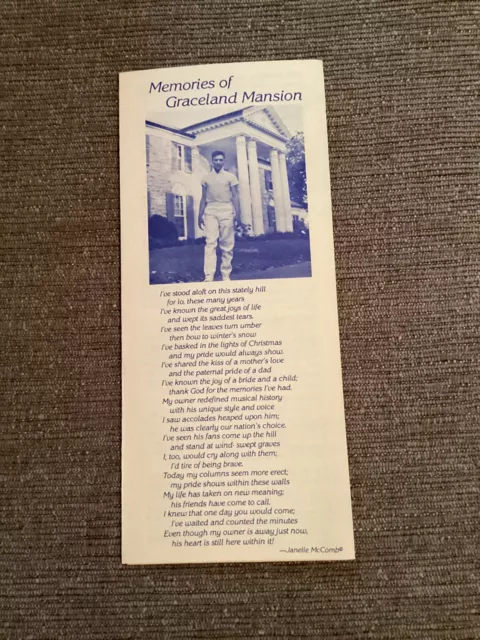 Memories of Graceland Mansion, 1982 Brochure, Elvis Presleys Home