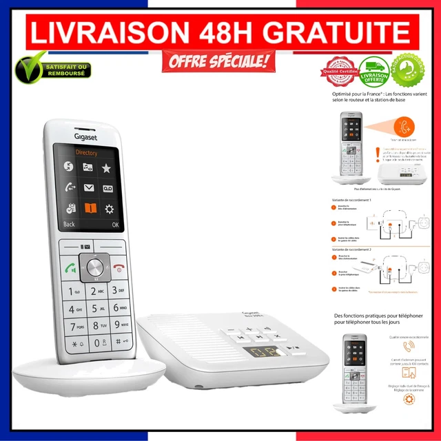 Téléphone sans fil avec 4 combinés, Panasonic KXTGD394B
