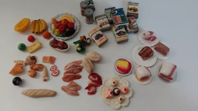 Doll's house food joblot bundle, miniatures accessories kitchen 1/12 scale