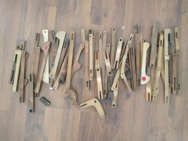 Antique Pump Reed Organ Connectors, Actuators, Control & Lift Rods, Large Lot B