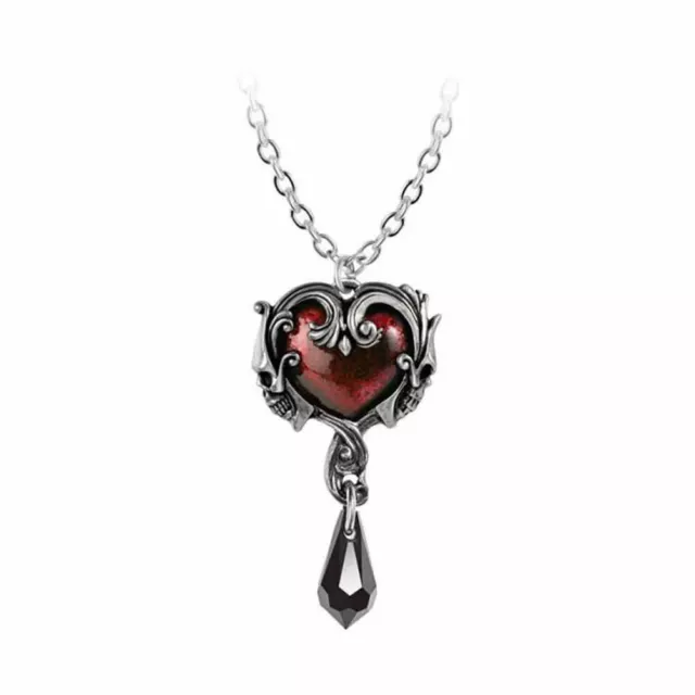 Alchemy Gothic Petite Affair Du Coeur Pewter Pendant Necklace - Fine Jewellery