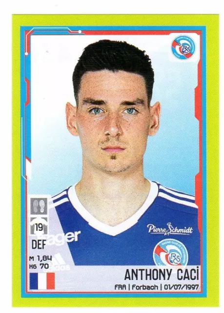 Sticker PANINI FOOT 2022 Ligue 1 et 2 #438 Anthony CACI RC Strasbourg Alsace