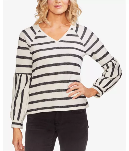 Vince Camuto Womens Bubble Sleeve Pullover Sweater