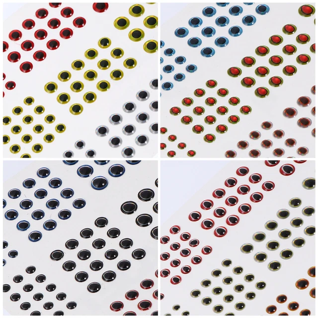 4 Sheets 3d Lure Eyes Lure Fisheye Fishing Accessories Seductive