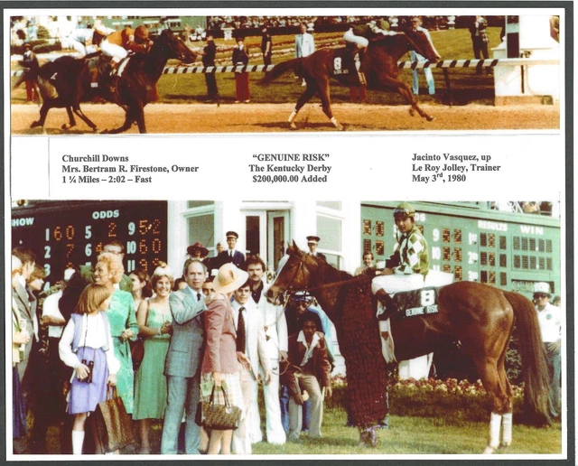 1980 GENUINE RISK Kentucky Derby Finish Line & Winners Circle 10