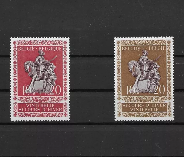 Belgien 624 postfrisch, 625 mit Falz aus 1943