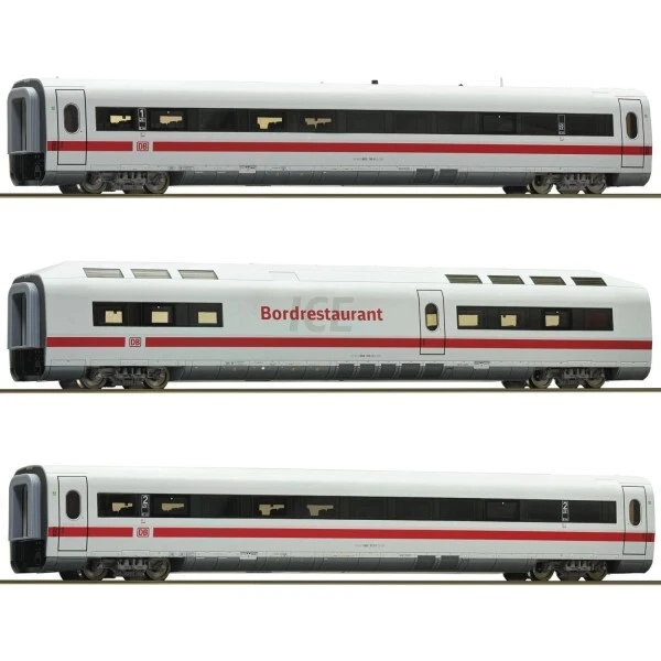 ROCO 74031 H0 ICE 1 Zwischenwagen Set - 3-teilig Redesign 2005 DB-AG | Modelleisenbahn Zubehör