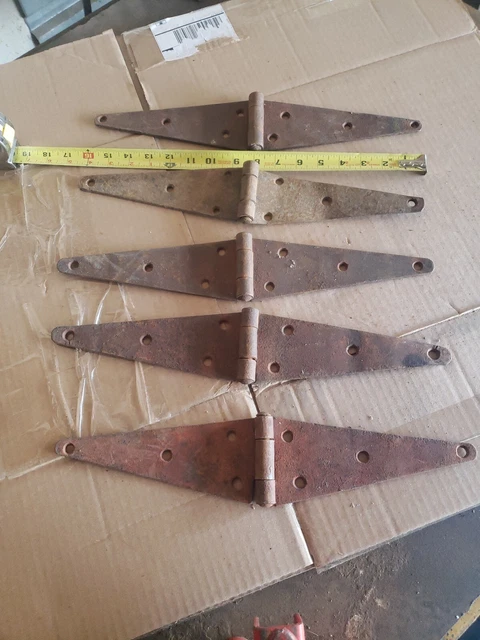 Lot Of Five 16" Barn Strap Hinges 2