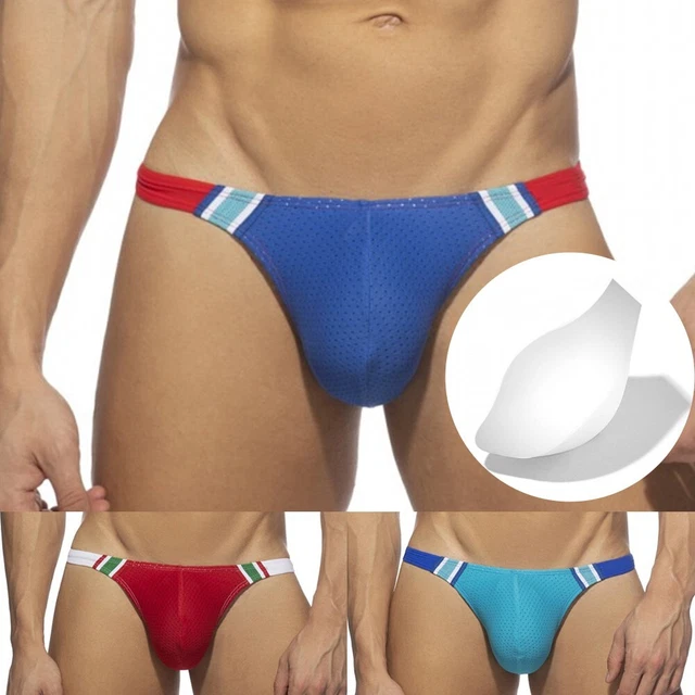 Biancheria intima sexy uomo poliestere costume da bagno spiaggia bikini perizoma slip rialzati bassi
