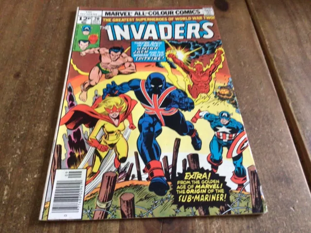 Vintage Marvel All-Colour Comics The Invaders No. 20 September 1977