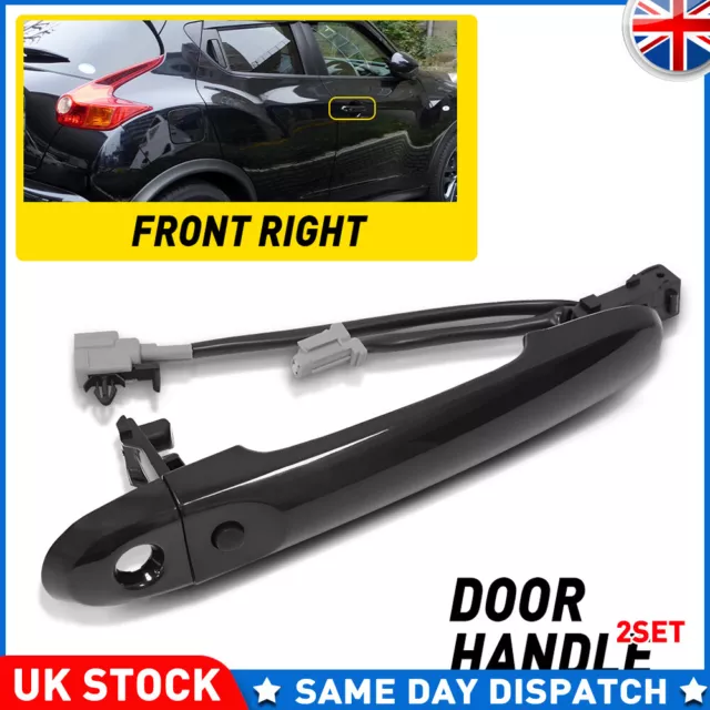 2x For Nissan Juke 2010-19 Front O/S Driver Right Side Door Handle Keyless Entry