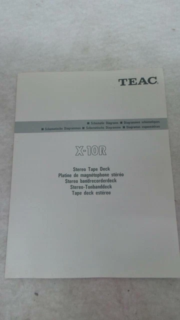 TEAC X10R SCHEMATIC diagrams £10.00 - PicClick UK