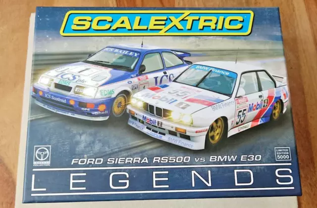 Scalextric C3693A Legends Ford Sierra RS500 Vs BMW E30 2 Car Pack BOXED NEW A79