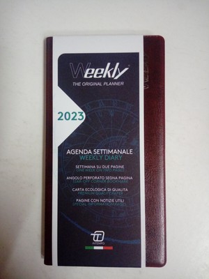 Agenda Intempo 2023 Agenda Tascabile Settimanale 16x8 Weekly Bordeaux 120 