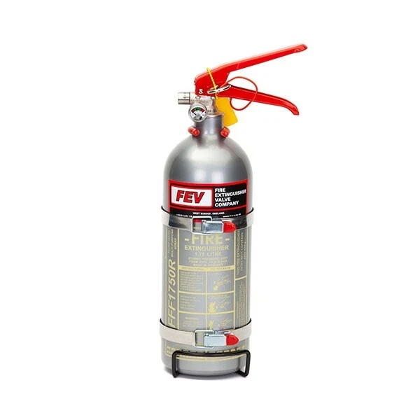 FEV Extincteur [1.75 L Extra Large Cylindre] Novec à Main – Argent Brillant
