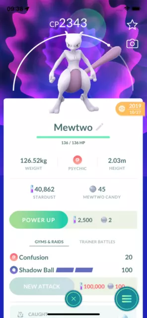 Pokémon GO Shiny Mewtwo / Mewtwo Level 40 / Level 50 – Unlock 2nd Charge  ATK (Psystrike & Shadow Ball)– PVP Master League – TRADE (Read Describe) -  PoGoFighter