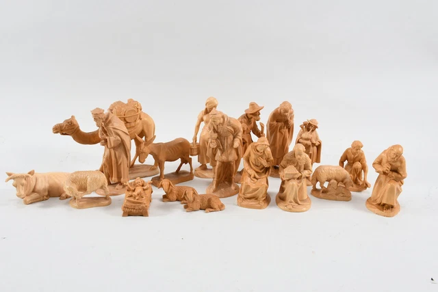 J73A43- Konvolut Holz Krippenfiguren, geschnitzt,  8x ANRI