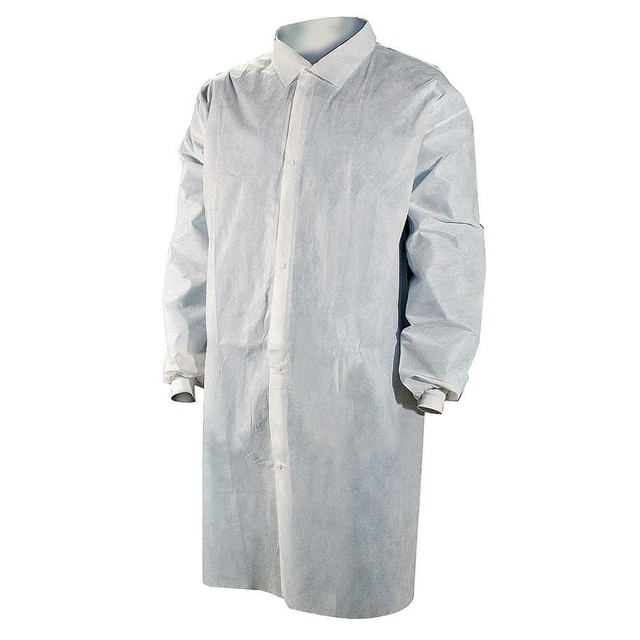 CELLUCAP 3509X Disp Lab Coat,SMS,White,XL,PK25