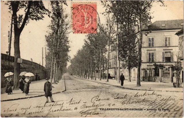 CPA AK Villeneuve St.Georges Avenue de Paris FRANCE (1282870)