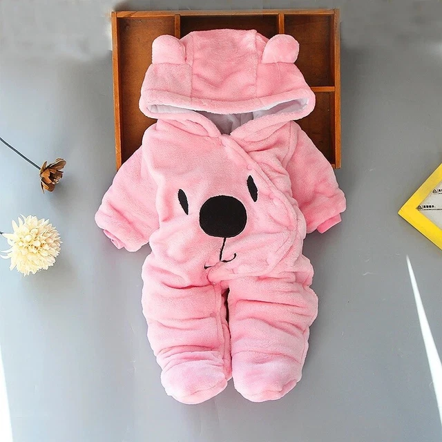 Tuta tutina con cappuccio neonato bambino bambino orso bambina orso body abiti 2