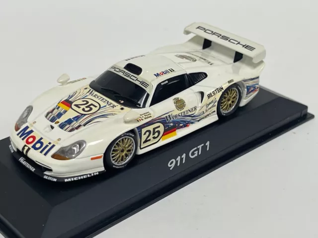 1/43 Minichamps Porsche 911 GT1 1996 24 Hours of LeMans car #25 Dealer Ed. SC155