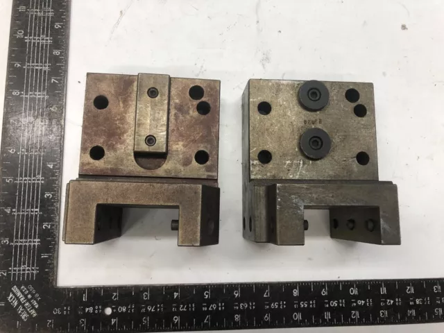 2 Lot - CNC Lathe Turret 1" Tool Holder Block Coolant Thru 2" L Bolt On B8020