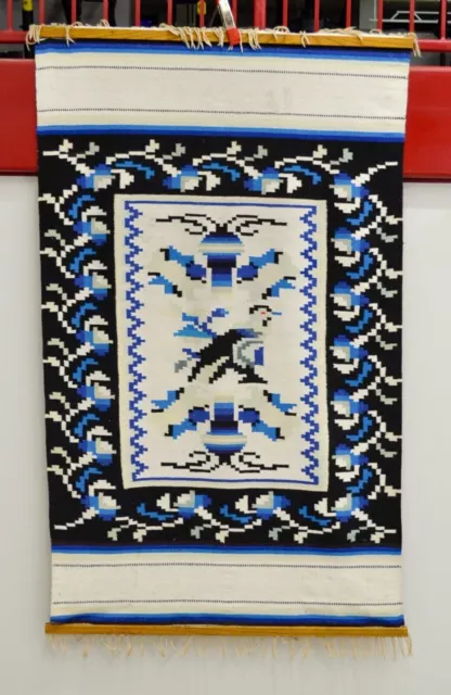 Vintage Hand-Woven Wool Tapestry/Blanket Navajo Southwestern U.S.