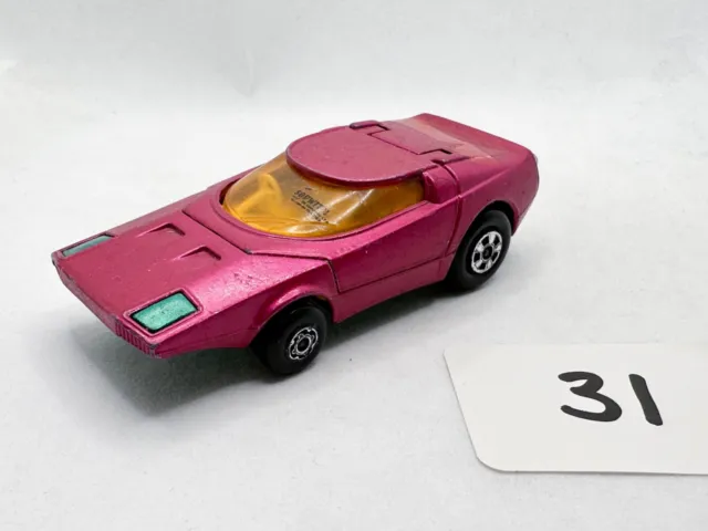Vintage Matchbox Superfast Rolamatics 39D Clipper Diecast Car 1972 Pink Nr Mint