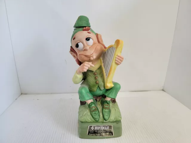 Hoffman Leprechaun Decanter Mr Harpist MUSIC BOX Decanter