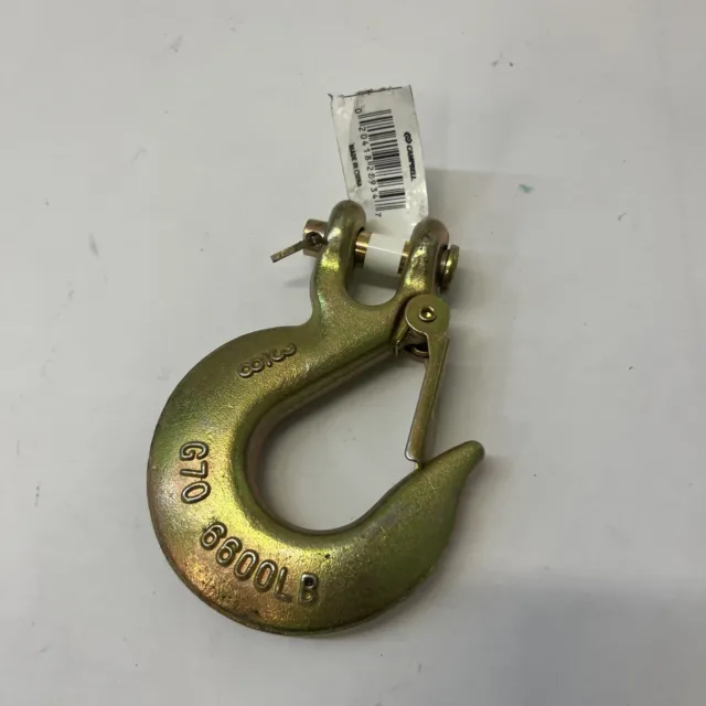 Campbell 3/8 In. Grade 70 Clevis Slip Hook with Latch T9504515 Campbell T9504515