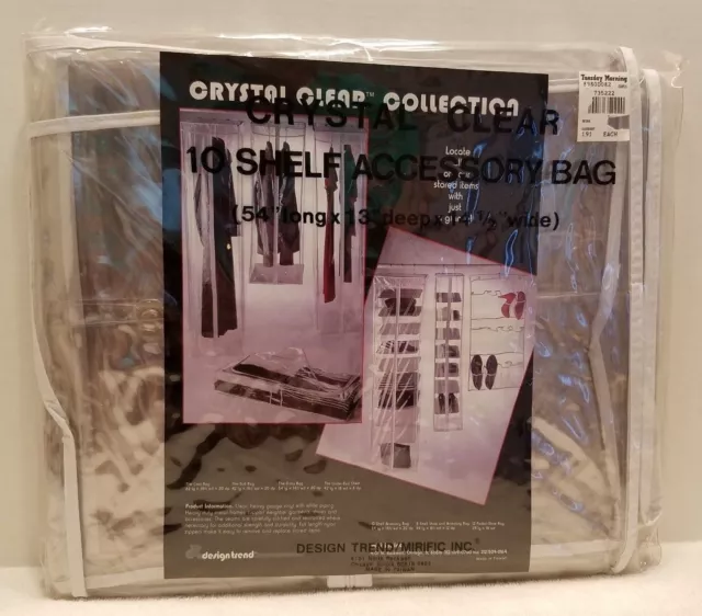 10 Shelf Heavy Gauge Vinyl Hanging Organizer Storage Accessory Bag