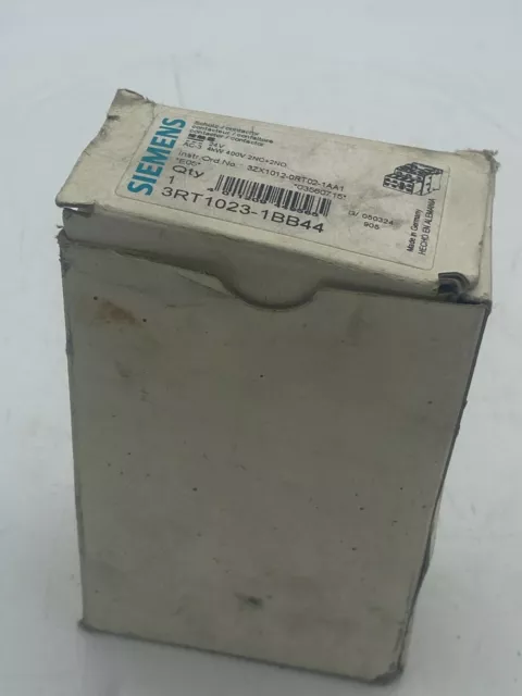 Siemens 3rt1023 1bb44 power contactor ac 3 24v 4kw 400 v sirius 3rt1023-1bb44 2