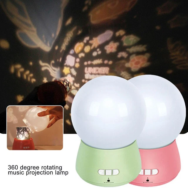 Luce notturna proiezione musica rotante 360° - 1pz