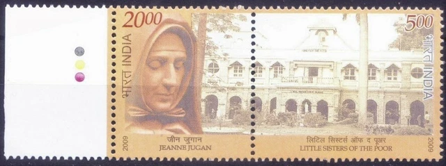 India 2009 MNH Se-tenant Pair, TL, Jeanne Jugan, Little Sisters of Poor