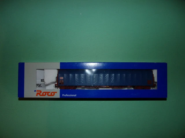 Wagon bâché à 4 essieux Rils, bleu Fret, SNCF - HJ6201 - Jouef