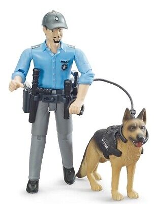 Policier avec chien,BRU62150, échelle1/16,BRUDER