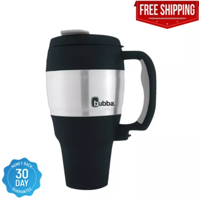 34 Oz Insulated Travel Mug Stainless Steel Thermal Coffee Cup Handle Black USA