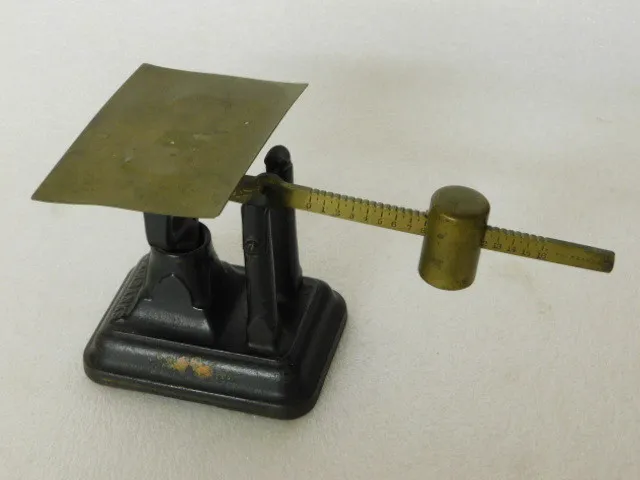 antique FAIRBANKS Scale with Cast Iron Base and Brass Arm & Weight