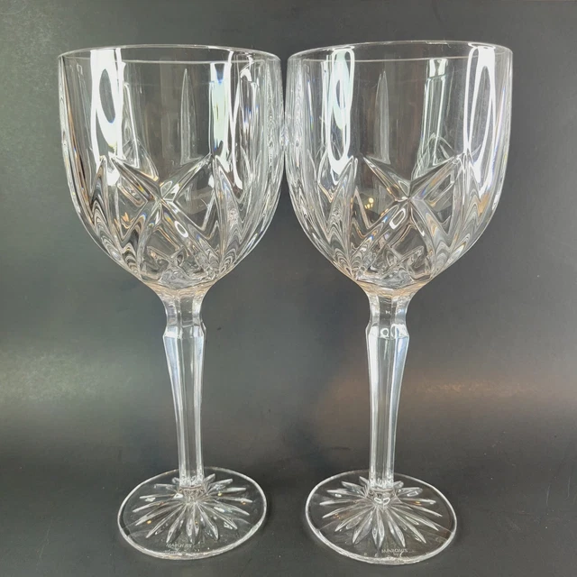 Lot Of 2 MARQUIS Waterford BROOKSIDE 8 5/8" Wine Water GOBLETS Glasses