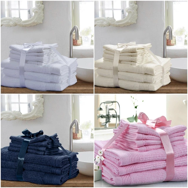 Luxury Hotel Quality  Large 100% Cotton Zero Twist Towel Set Bath Towels sheet