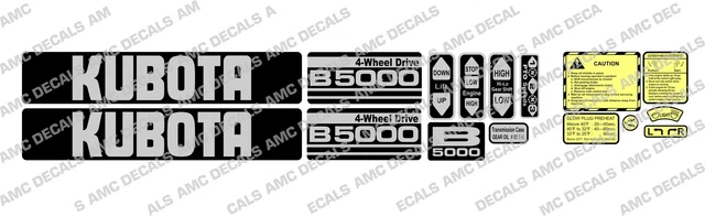 thumbnail image 2 of Kubota B6000 B6100 B7000 B7100 Compact Tractor Decal / Sticker Set – Full Replacement 2 of 5