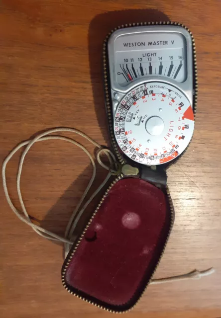 Weston Master V Light Exposure Meter for 35mm or TLR 120 Camera Working Order