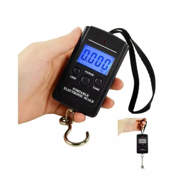 40KG Digital Travel Portable Handheld Weighing Luggage Scales Suitcase Bag LCD