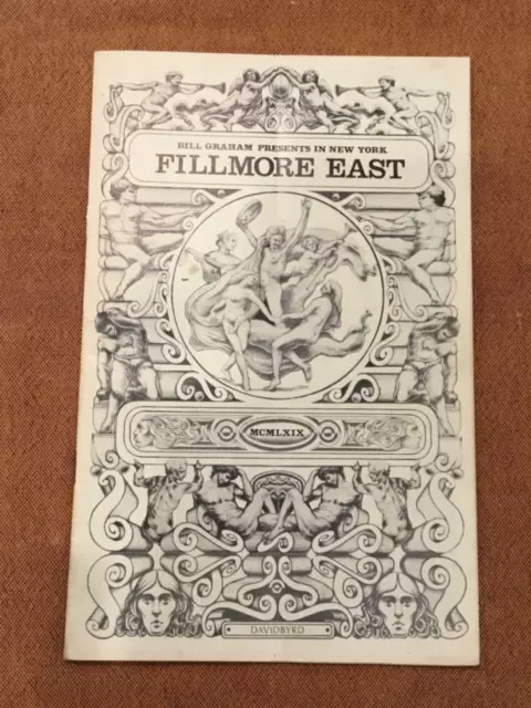 Fillmore East Program Jethro Tull December 5-6, 1969 Grand Funk Joshua Light